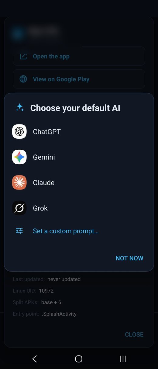 Choose your AI assistant for the assessment